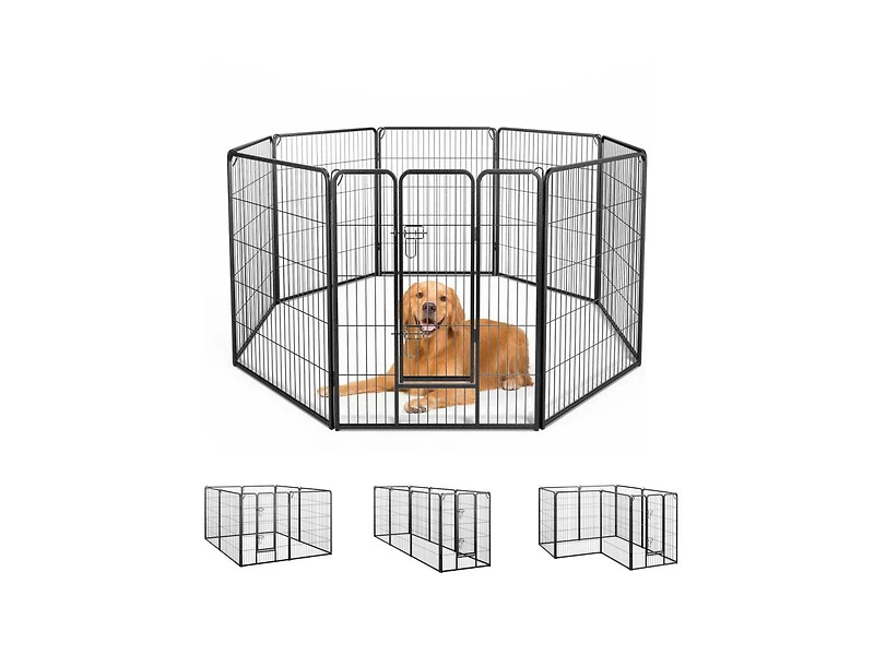 8 Panel 40 Inch Height Pet Fence Indoor Outdoor