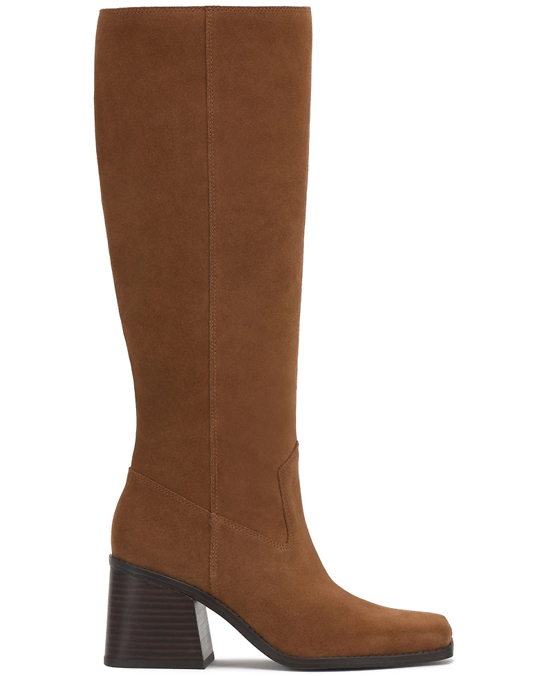 Vince Camuto Womens's Sangeti Snip-Toe Block-Heel Narrow-Calf Knee-High Boots