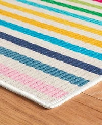 Dash Albert Rugs By Annie Selke Rainbow Stripe Machine Washable Da2052 Rug Collection