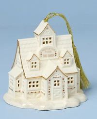 New For 2025! Lenox Mistletoe Park Ski Shop Lit Ornament