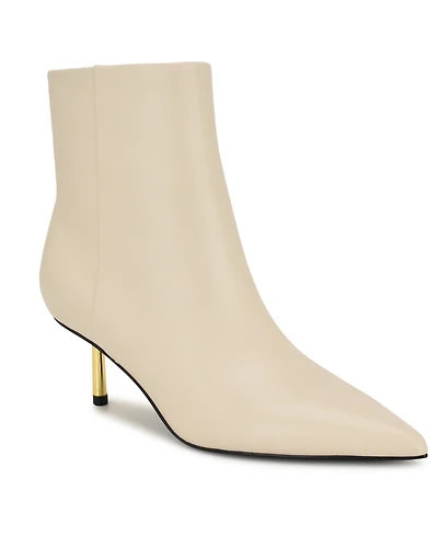 Nine West Women's Hamesa Pointy Toe Kitten Heel Booties
