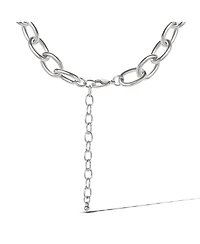 Jessica Simpson Oval Pave Link Statement Necklace