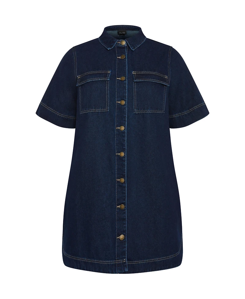 City Chic Plus Denim Jojo Dress