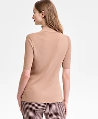 Anne Klein Women's Half-Sleeve Turtleneck Sweater