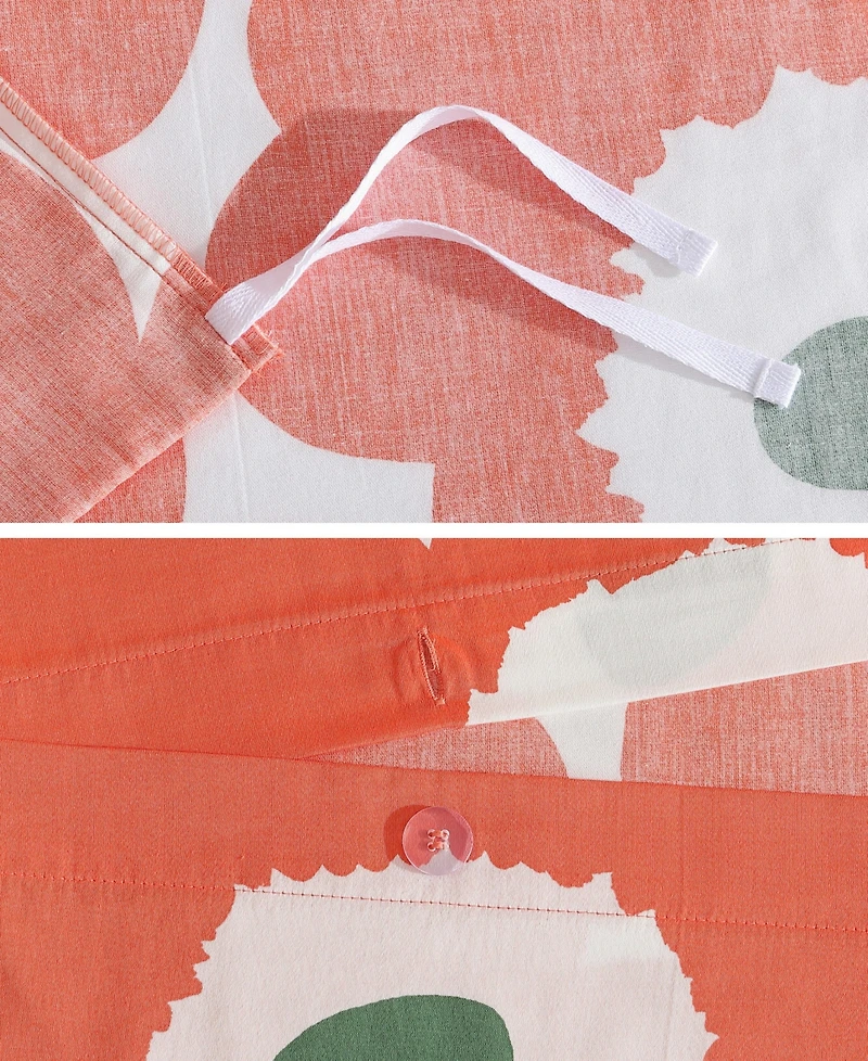Marimekko Unikko Cotton 3-Pc. Duvet Cover Set