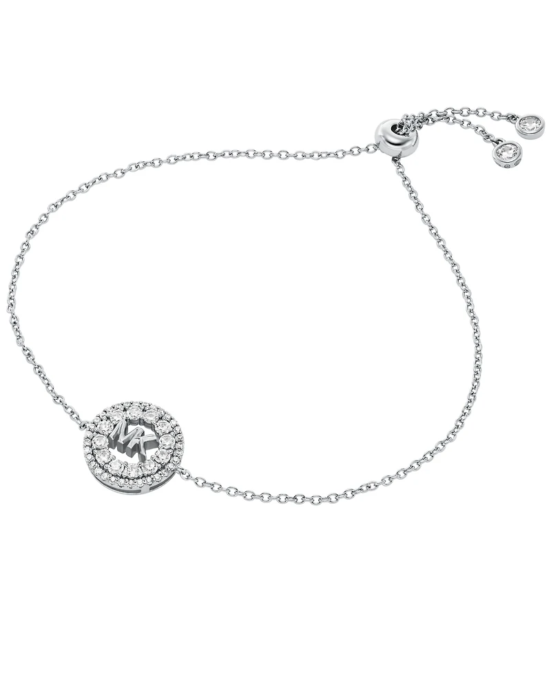 Michael Kors Sterling Silver Logo Slider Bracelet