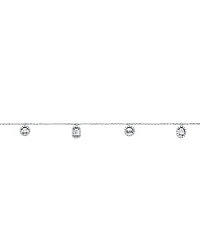 Michael Kors Rhodium-Plated Sterling Silver Multi Stone Necklace