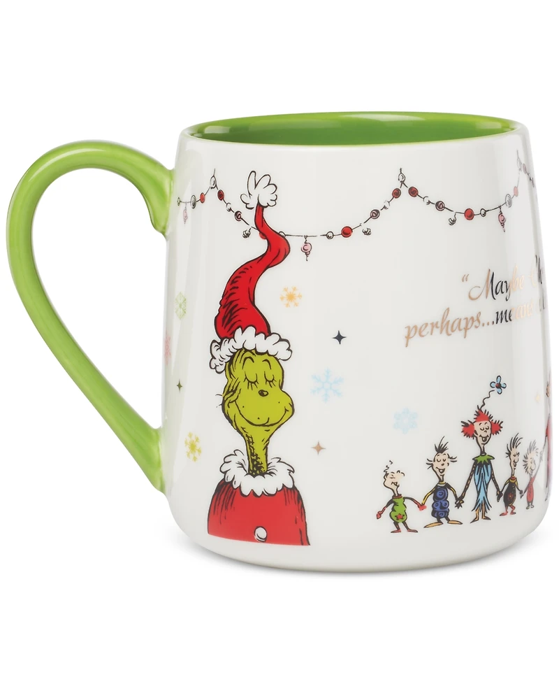 Lenox WhoVille Grinch Fireplace Mugs, Set of 2