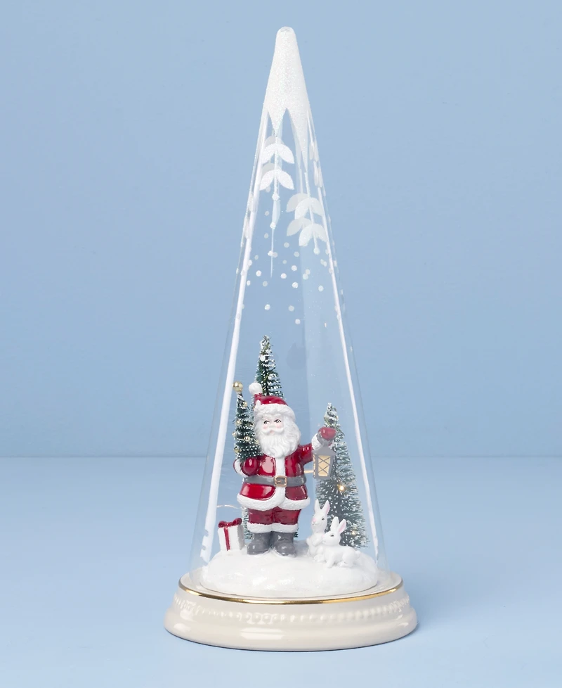 Lenox Merry & Magical Light-Up Santa with Lantern Figurine