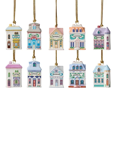 New For 2025! Lenox Spice Village Ornaments, Set of 10