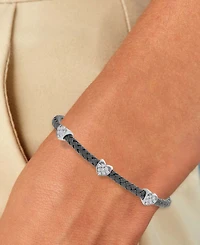 Macy's Cubic Zirconia Link Cuff Bracelet 14k Yellow Gold Over Sterling Silver