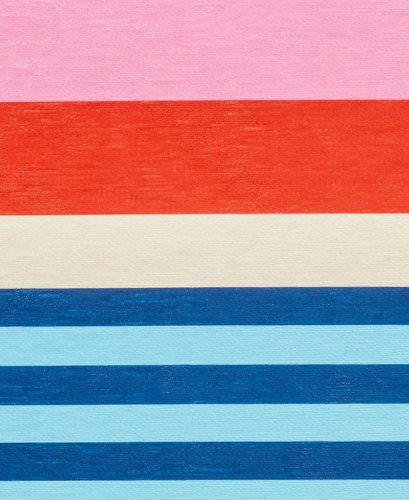 Dash and Albert Rugs by Annie Selke Beach Stripe Machine Washable DA2163 4'x6' Area Rug