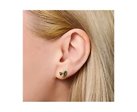 Little Sky Stone Seraphina Celeste Tsavorite and Peridot Stud Earrings