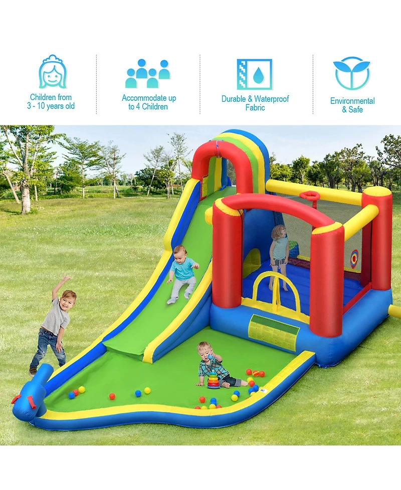 Inflatable Kid Bounce House Slide Climbing Splash Pool Jumping Castle