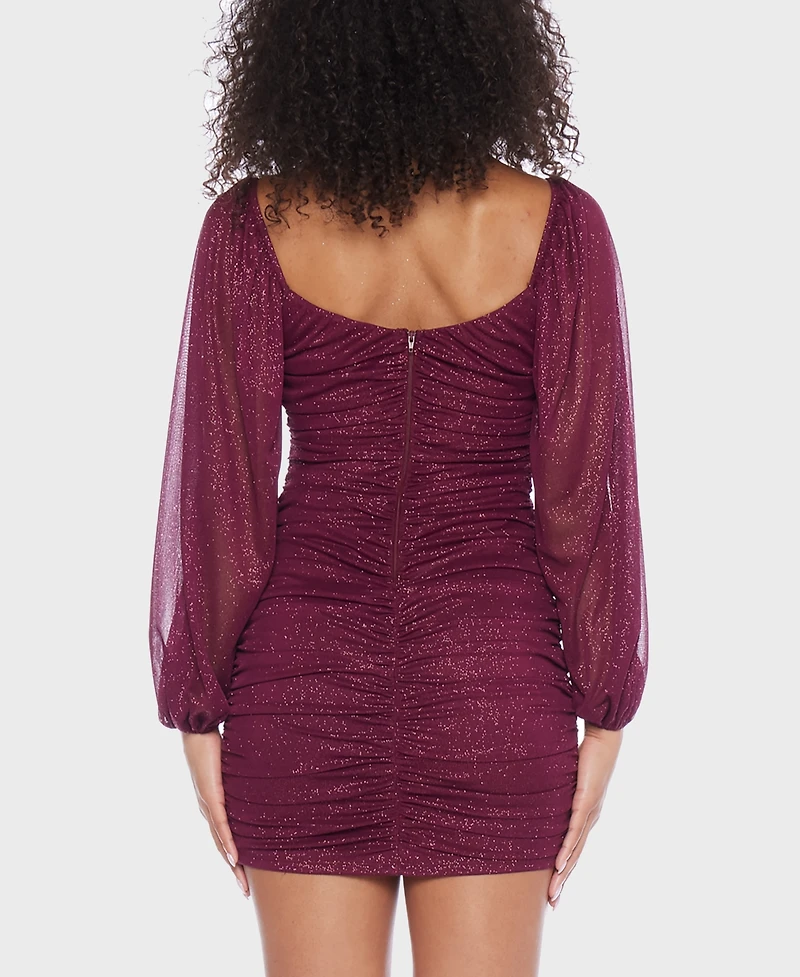 B Darlin Juniors' Glitter Jersey Short Bodycon Dress