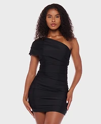 B Darlin Juniors' Asymmetric One-Shoulder Bodycon Dress