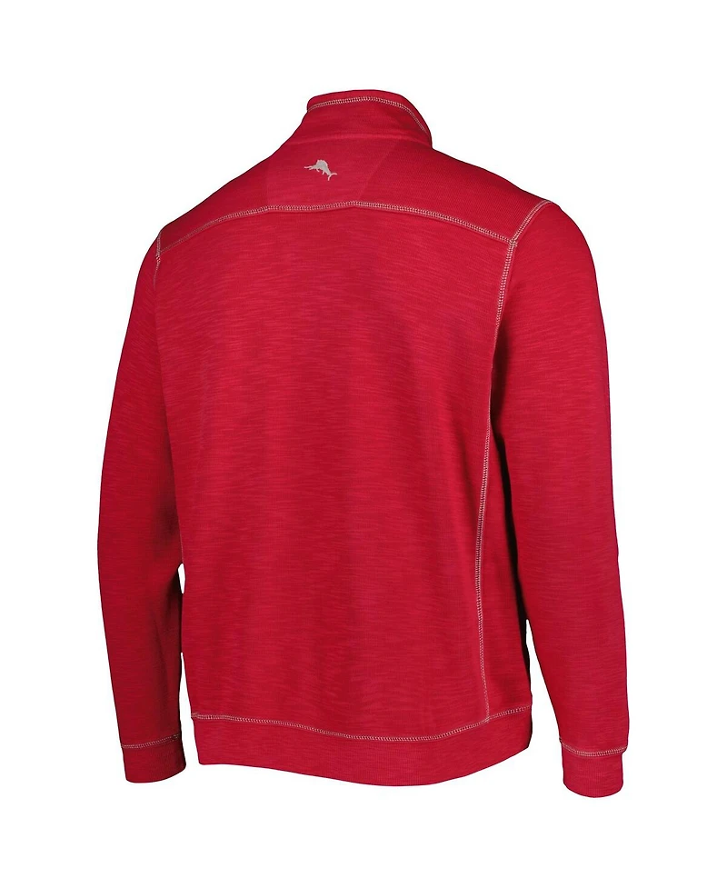 Tommy Bahama Men's Crimson Alabama Tide Sport Tobago Bay Tri-Blend Mock Neck Half-Zip Jacket