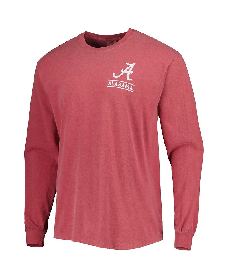 Image One Men's Crimson Alabama Crimson Tide Circle Campus Scene Long Sleeve T-Shirt