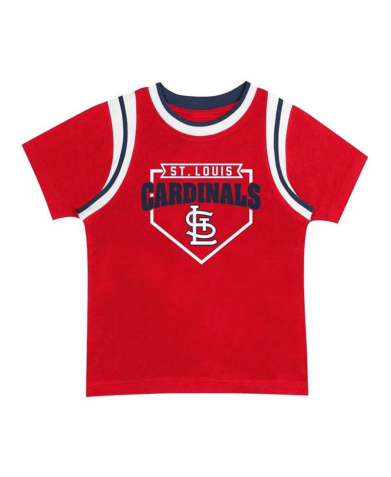 Outerstuff Preschool Fanatics St. Louis Cardinals Loaded Base T-Shirt and Shorts Set