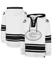 '47 Brand Men's White Green Bay Packers After Image Superior Lacer with Hood