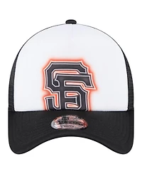 New Era Toddler White/Black San Francisco Giants Painted A-Frame 9FORTY Trucker Adjustable Hat