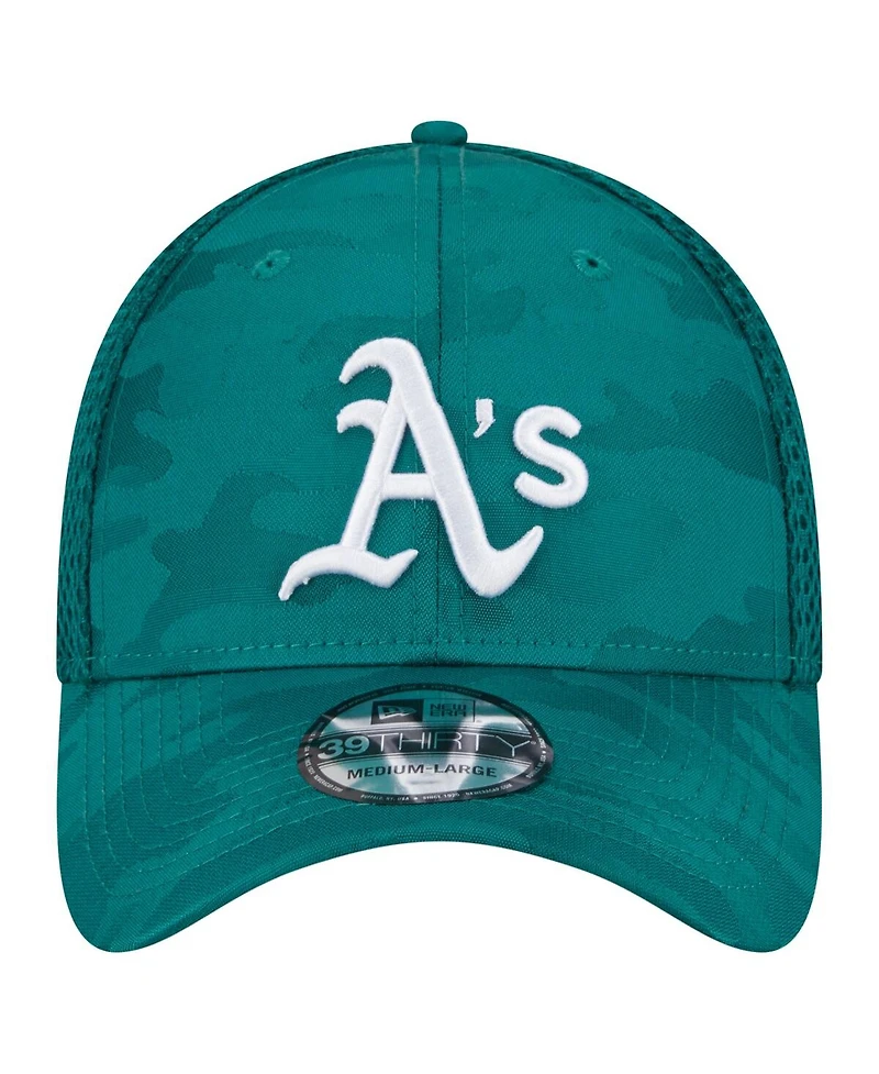 New Era Big Boys and Girls Green Athletics Camo 39THIRTY Flex Hat
