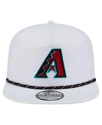 New Era Men's White Arizona Diamondbacks Perforated Golfer Snapback Hat