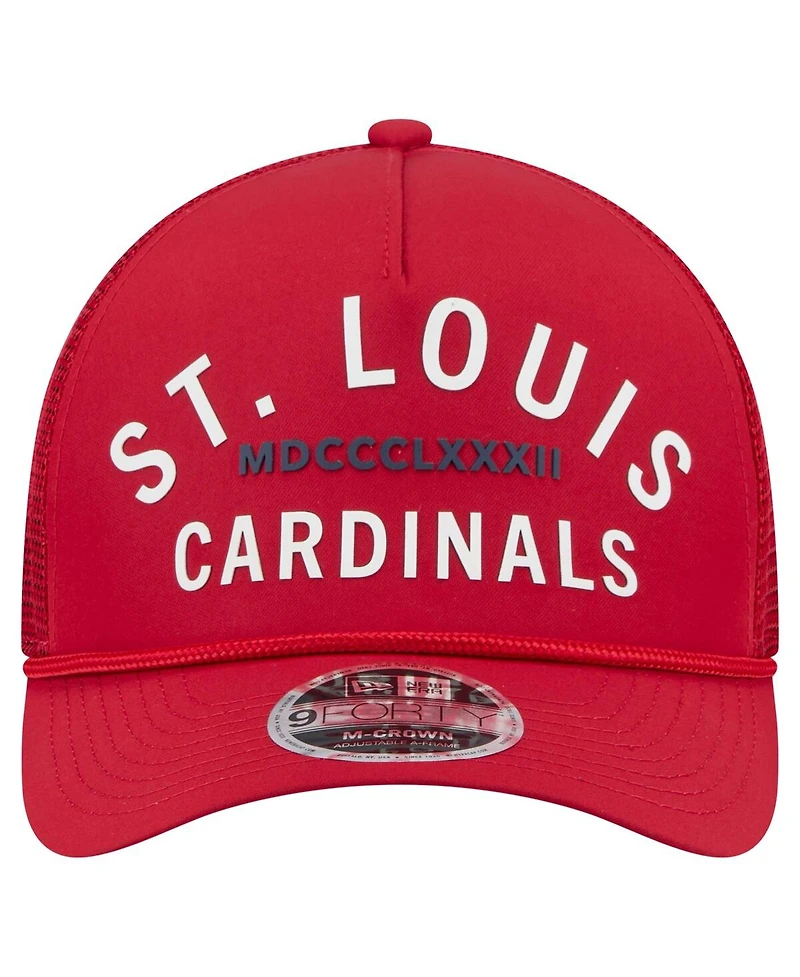 New Era Men's Red St. Louis Cardinals Minimalist 9FORTY A-Frame Adjustable Hat