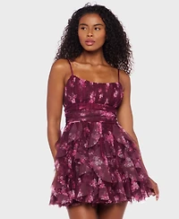 B Darlin Juniors' Taffeta Sleeveless Fit & Flare Dress