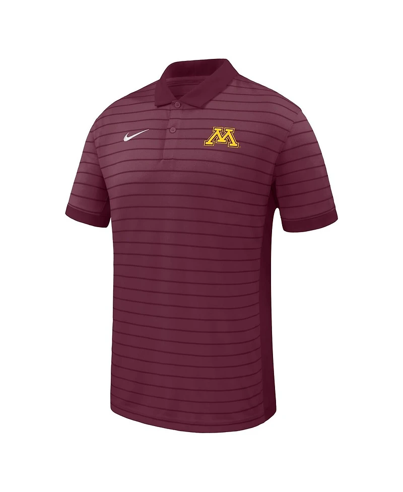 Nike Men's Maroon Minnesota Golden Gophers 2025 Early Season Coaches Sideline Victory Stripe Performance Polo Shirt