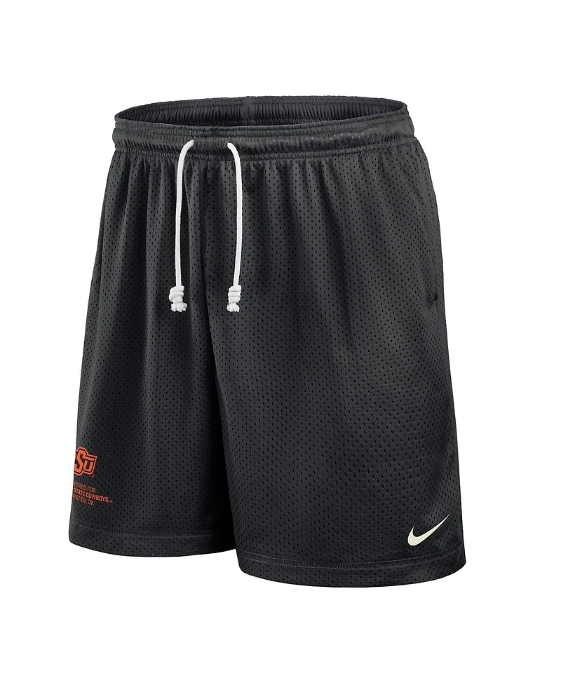 Nike Men's Black/Gray Oklahoma State Cowboys 2025 Sideline Reversible Performance Shorts
