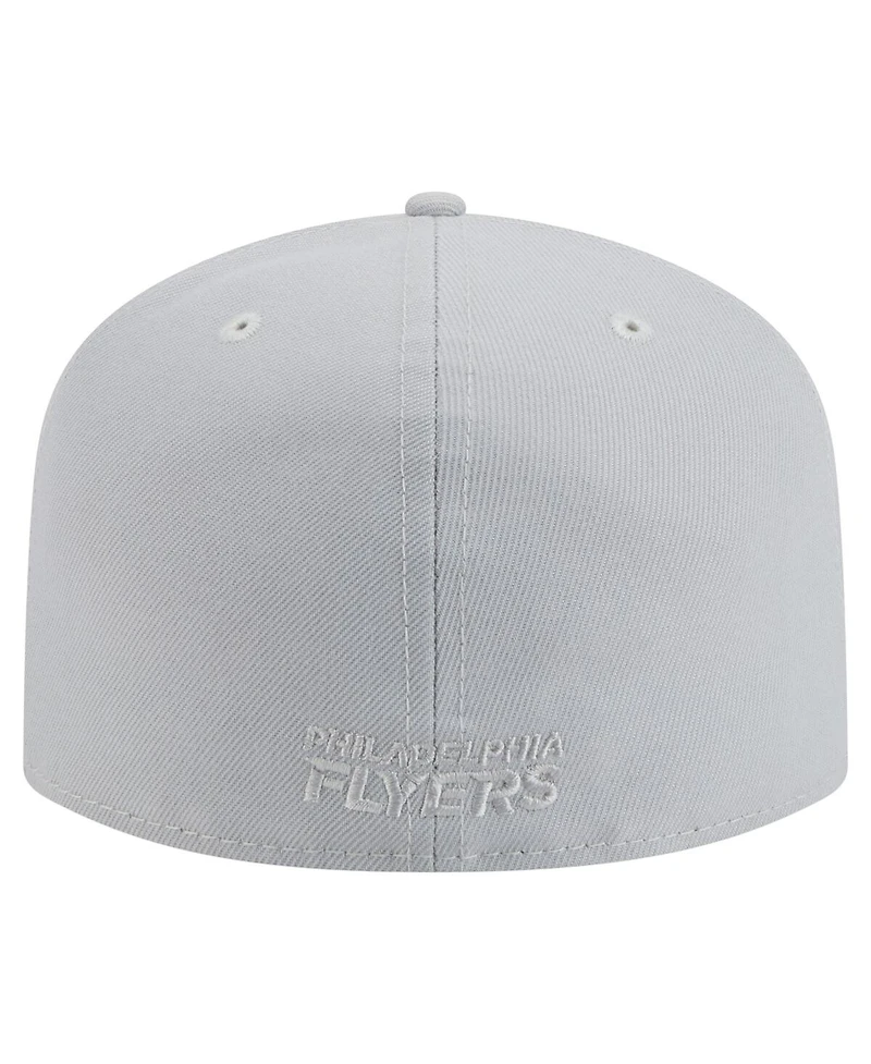 New Era Men's Gray Philadelphia Flyers Color Pack A-Frame 59FIFTY Fitted Hat