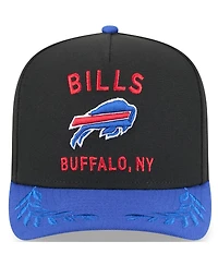 New Era Big Boys and Girls Black/Royal Buffalo Bills 2025 Nfl Draft A-Frame 9FIFTY Snapback Hat