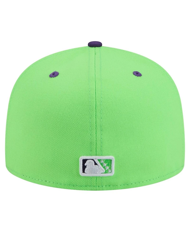 New Era Men's Neon Green Beloit Sky Carp Copa de la Diversion 59FIFTY Fitted Hat