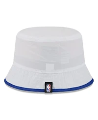 New Era Men's White/Blue New York Knicks 2025 Nba Draft Nylon Bucket Hat