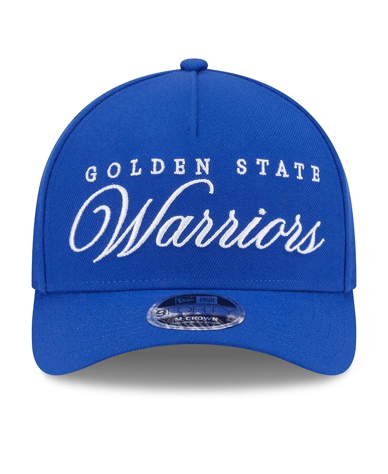 New Era Men's Royal Golden State Warriors 2025 Nba Draft M-Crown A-Frame 9FORTY Adjustable Hat