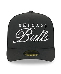 New Era Men's Black Chicago Bulls 2025 Nba Draft A-Frame 59FIFTY Fitted Hat
