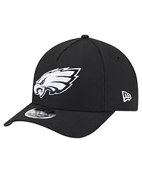 New Era Men's Black Philadelphia Eagles Team Collection 9FORTY M-Crown A-Frame Adjustable Hat