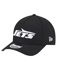 New Era Men's Black New York Jets Team Collection 9FORTY M-Crown A-Frame Adjustable Hat