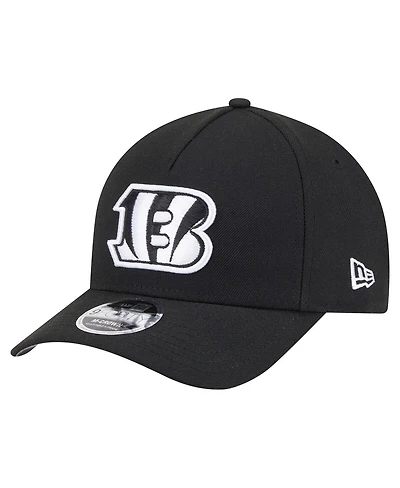 New Era Men's Black Cincinnati Bengals Team Collection 9FORTY M-Crown A-Frame Adjustable Hat
