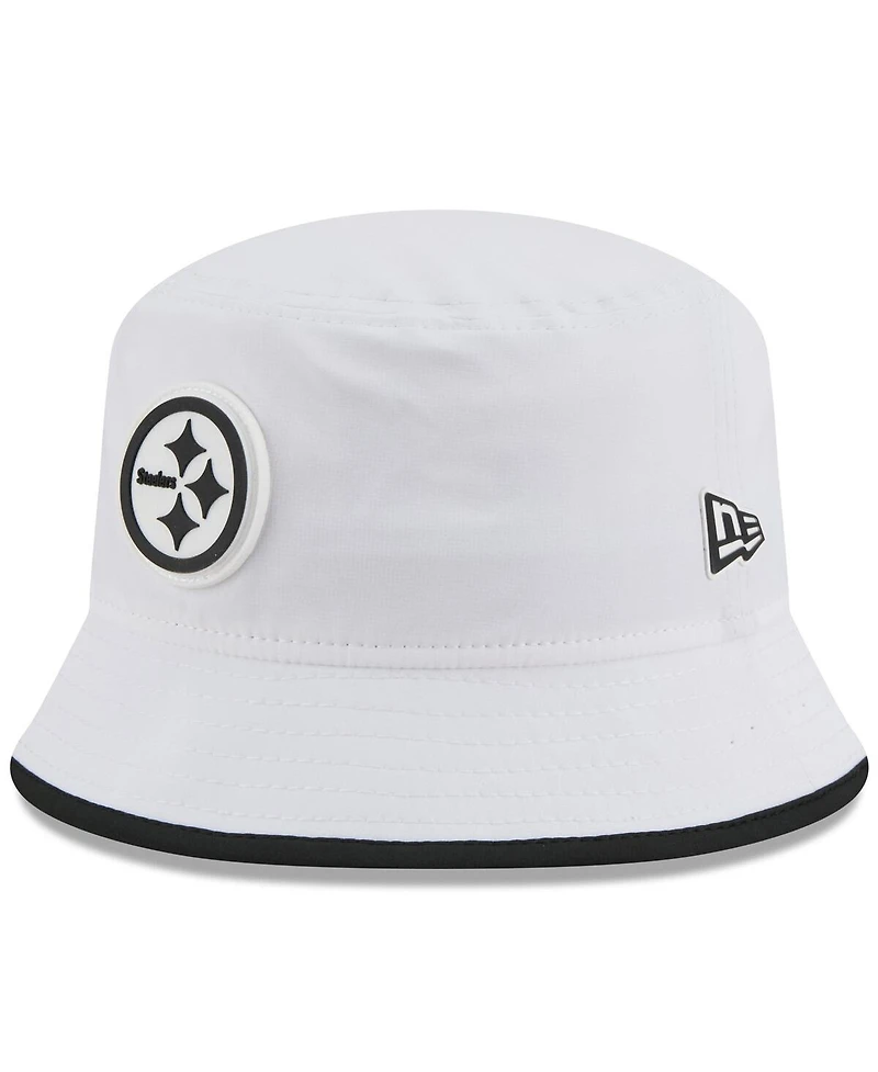New Era Men's White Pittsburgh Steelers 2025 Nfl Training Camp Stretch Bucket Hat