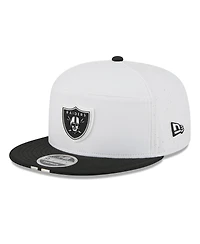 New Era Men's White/Black Las Vegas Raiders 2025 Nfl Training Camp Split Panel 9FIFTY Snapback Hat