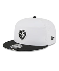 New Era Men's White/Black Baltimore Ravens 2025 Nfl Training Camp Split Panel 9FIFTY Snapback Hat
