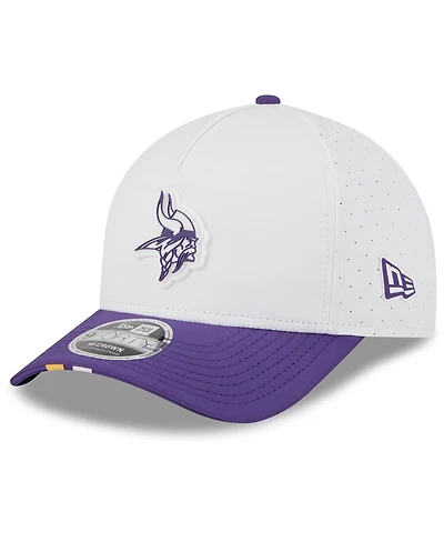 New Era Men's White/Purple Minnesota Vikings 2025 Nfl Training Camp A-Frame 9FORTY Adjustable Hat