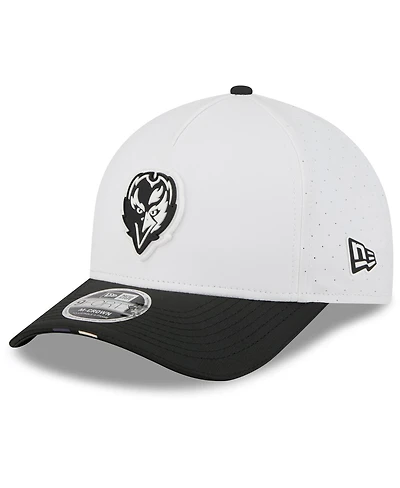 New Era Men's White/Black Baltimore Ravens 2025 Nfl Training Camp A-Frame 9FORTY Adjustable Hat