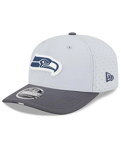 New Era Men's Gray/Graphite Seattle Seahawks 2025 Nfl Training Camp 9SEVENTY Adjustable Hat