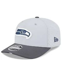 New Era Men's Gray/Graphite Seattle Seahawks 2025 Nfl Training Camp 9SEVENTY Adjustable Hat