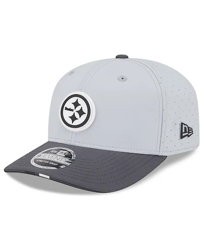 New Era Men's Gray/Graphite Pittsburgh Steelers 2025 Nfl Training Camp 9SEVENTY Adjustable Hat