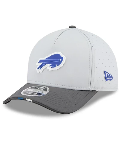 New Era Men's Gray/Graphite Buffalo Bills 2025 Nfl Training Camp A-Frame 9FORTY Adjustable Hat