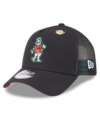 New Era Men's Black San Francisco Giants 2025 Big League Chew A-Frame 9FORTY Adjustable Trucker Hat